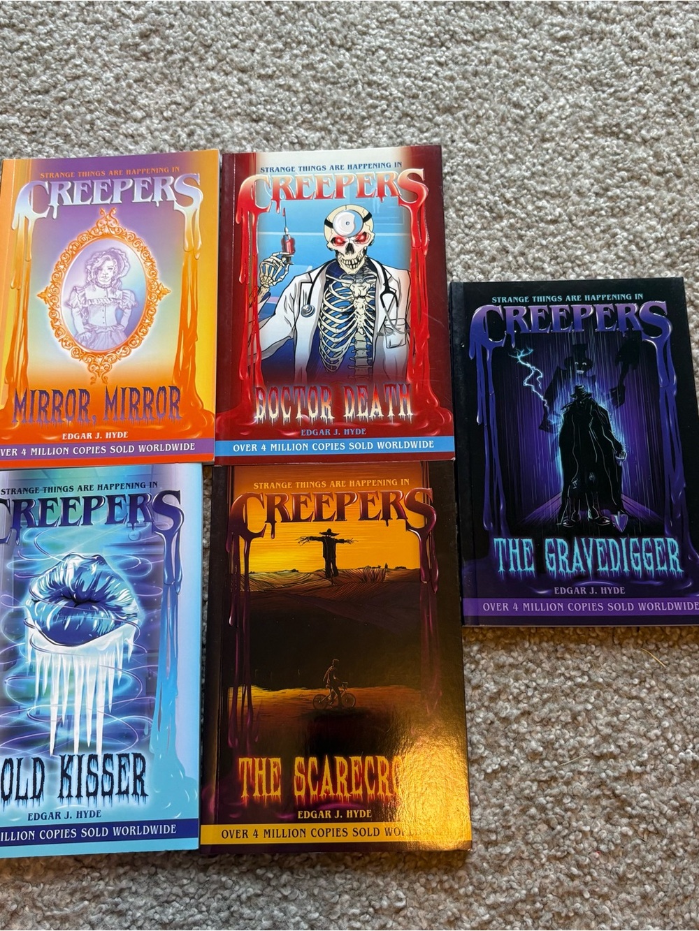 Creepers Edgar J. Hyde Paperback Horror Book Set NEW 6-10